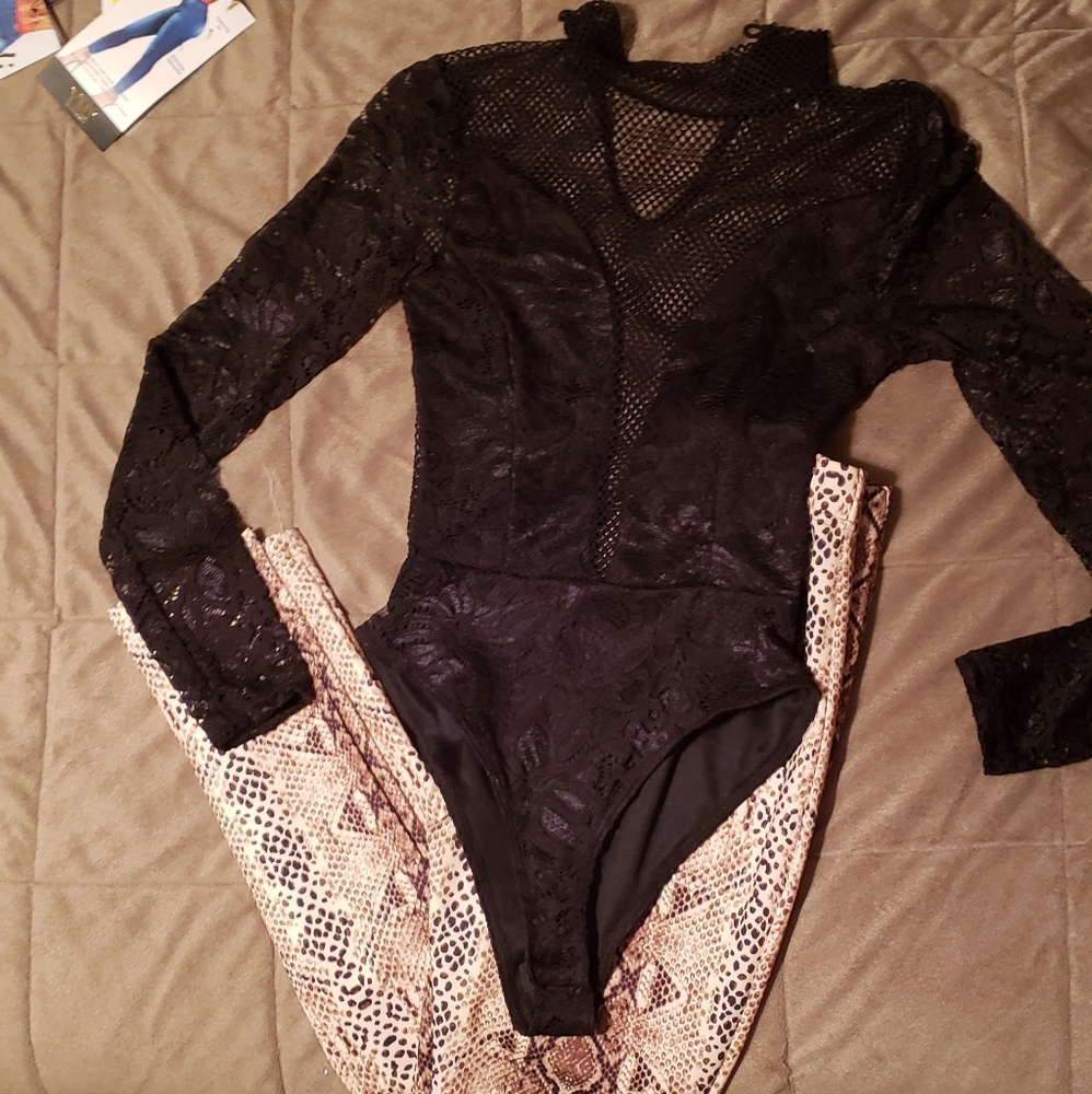Lace Bodysuit & Pants Set